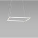 Z-Bar LED 18 inch Matte White Pendant Ceiling Light, Square
